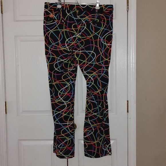 Loudmouth Technicolor Dream Men's Golf Pant  Black w/ multicolor Sz 40x34L  NWOT - Picture 4 of 8